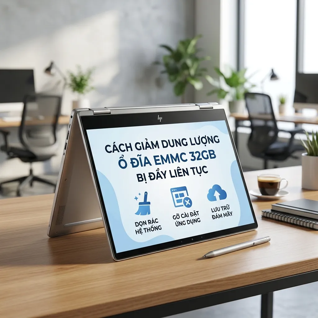 Cách giảm dung lượng ổ đĩa eMMC 32GB bị đầy liên tục