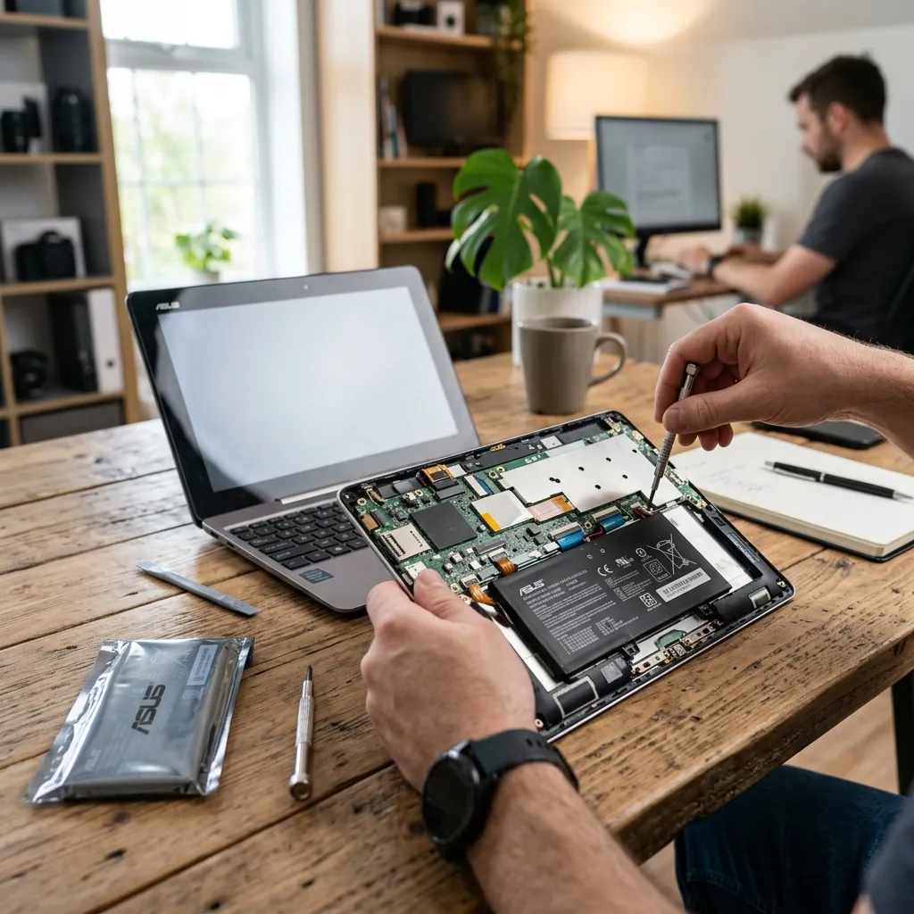 Cách thay pin máy tính bảng Asus Transformer Book tại nhà